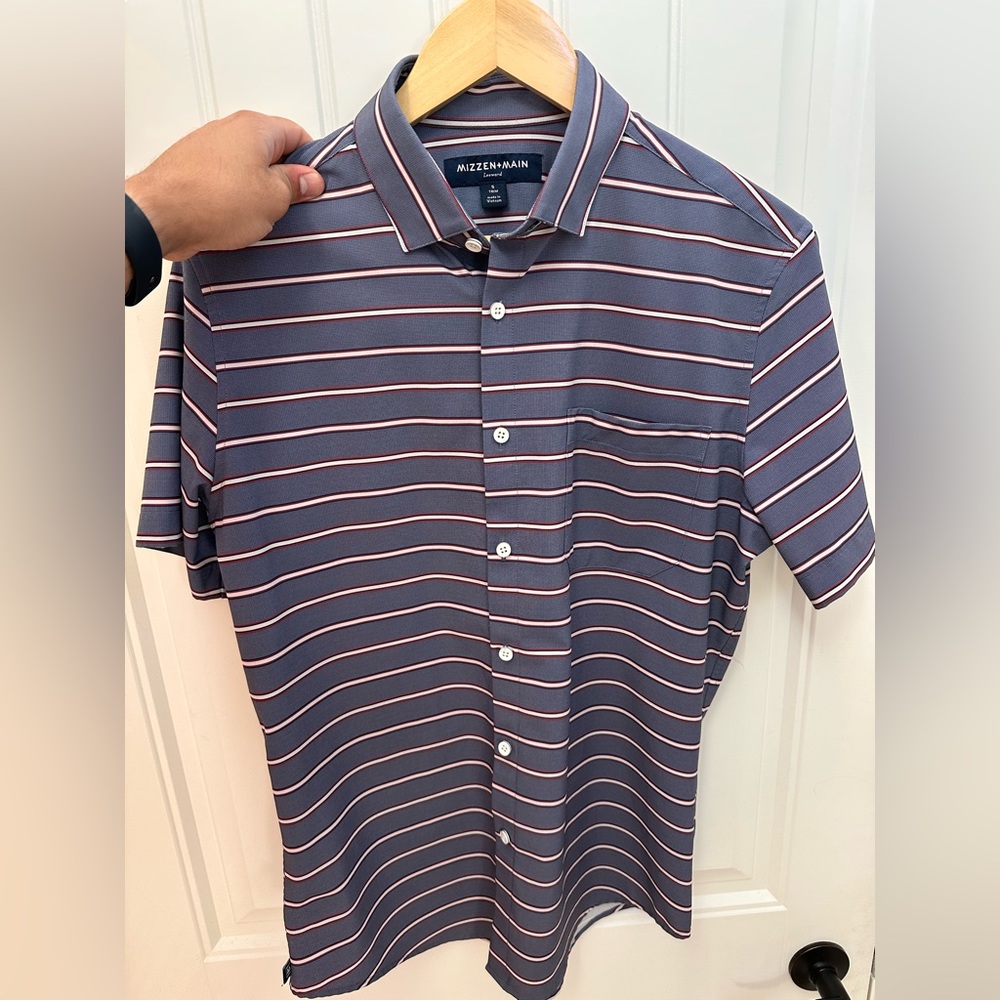 Mizzen+Main Striped Shirt Size Small